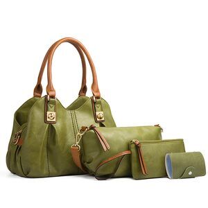 8042 3-Piece Handbag Set, Shoulder Bag with Top Handle, Satchel Tote Work